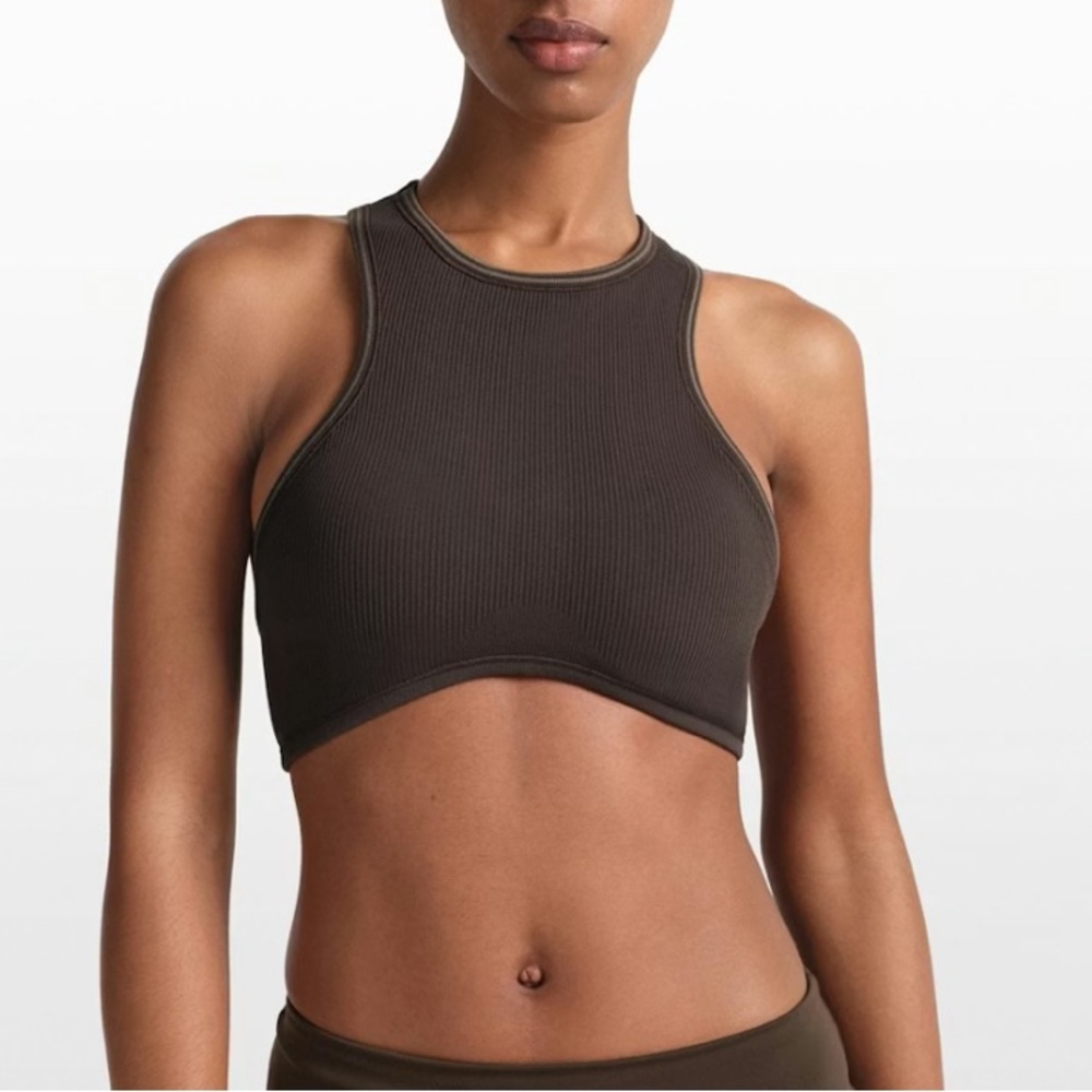 NWT Nike Skims Ribbed Seamless Racer Front Bra